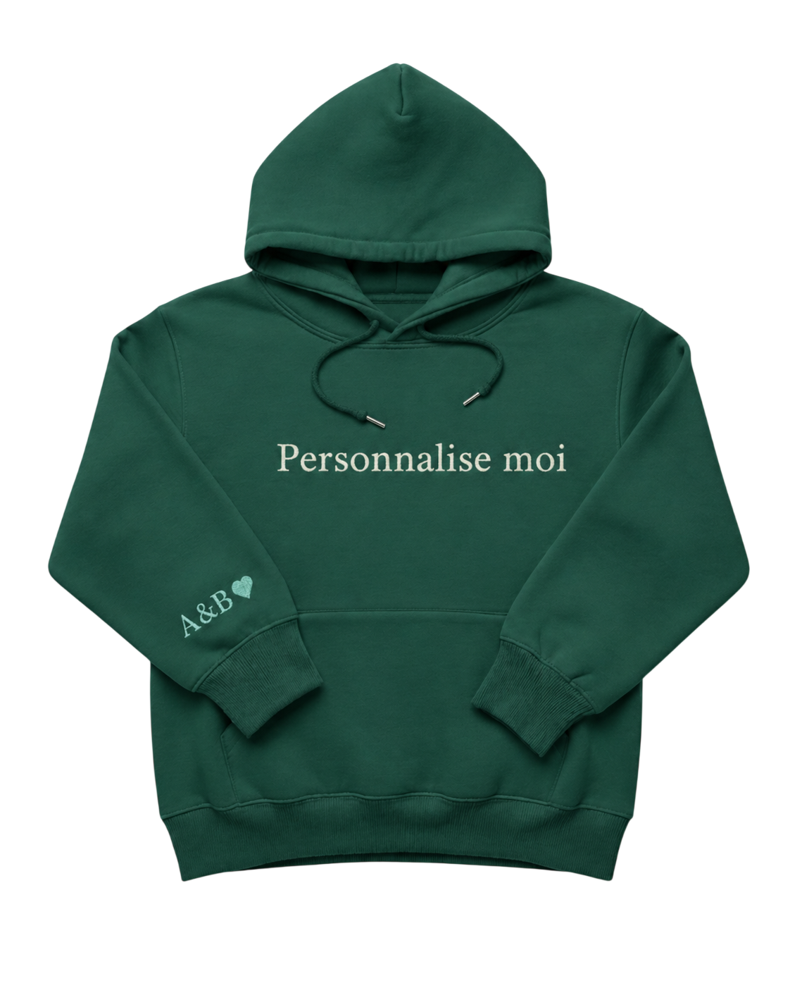 Sweat brodé personnalisable avec texte au choix