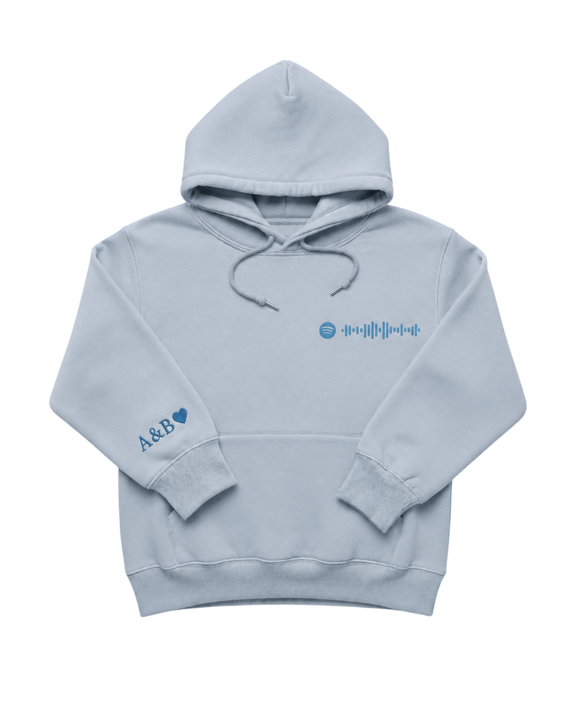 Sweat personnalisé brodé avec chanson et code musical