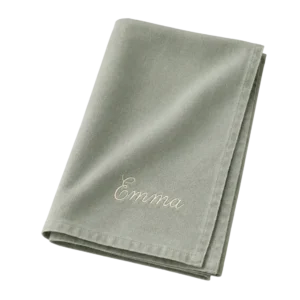 Serviette de table brodée personnalisée