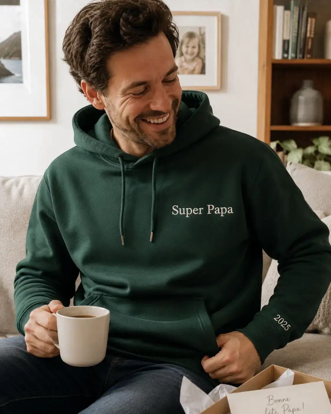 Sweat personnalisé brodé pour la fête des pères