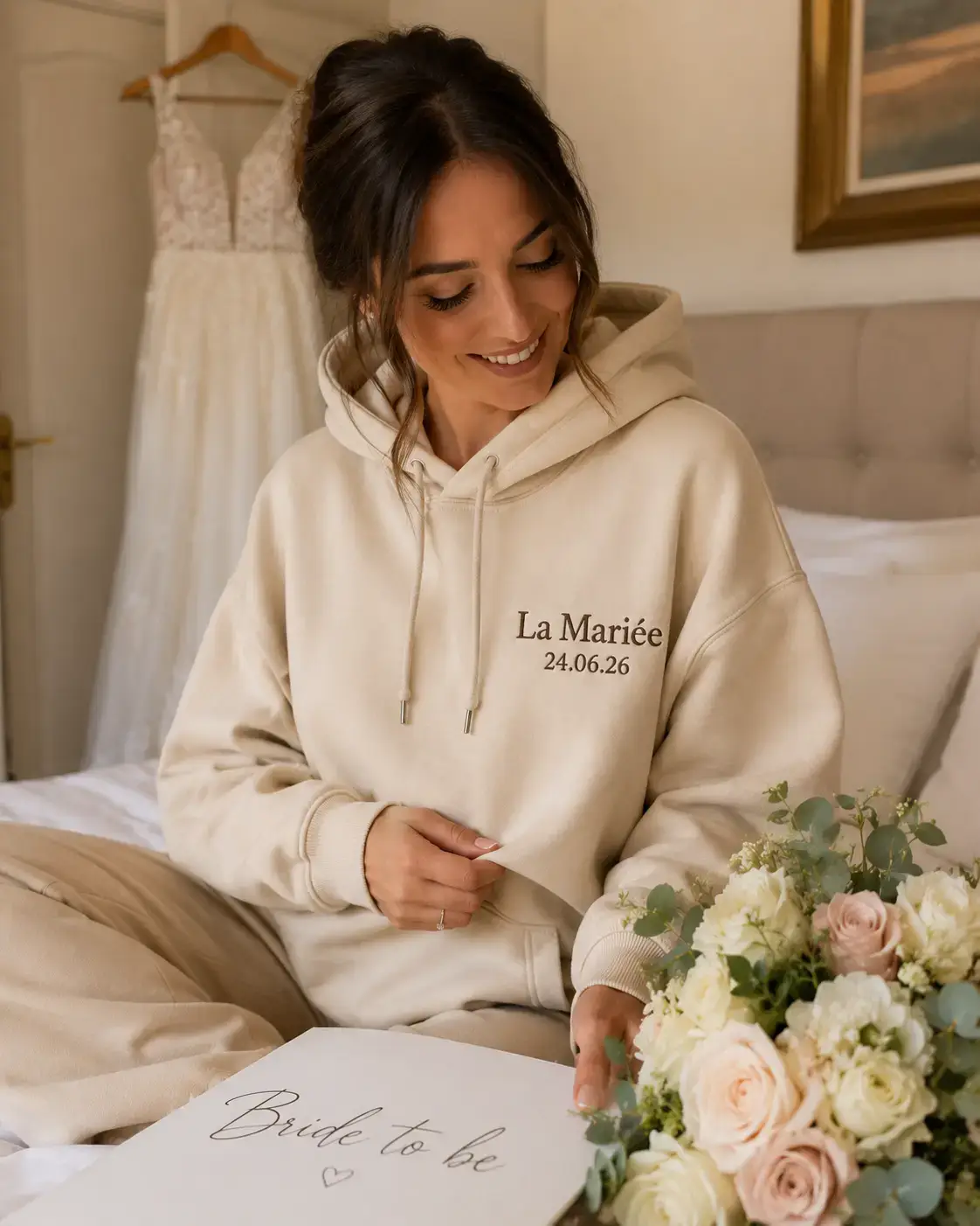 Sweat personnalisé brodé pour mariage